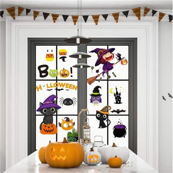 Halloween Window Clings, Halloween Window Decorations Halloween Window Stickers - Picture 5 of 6